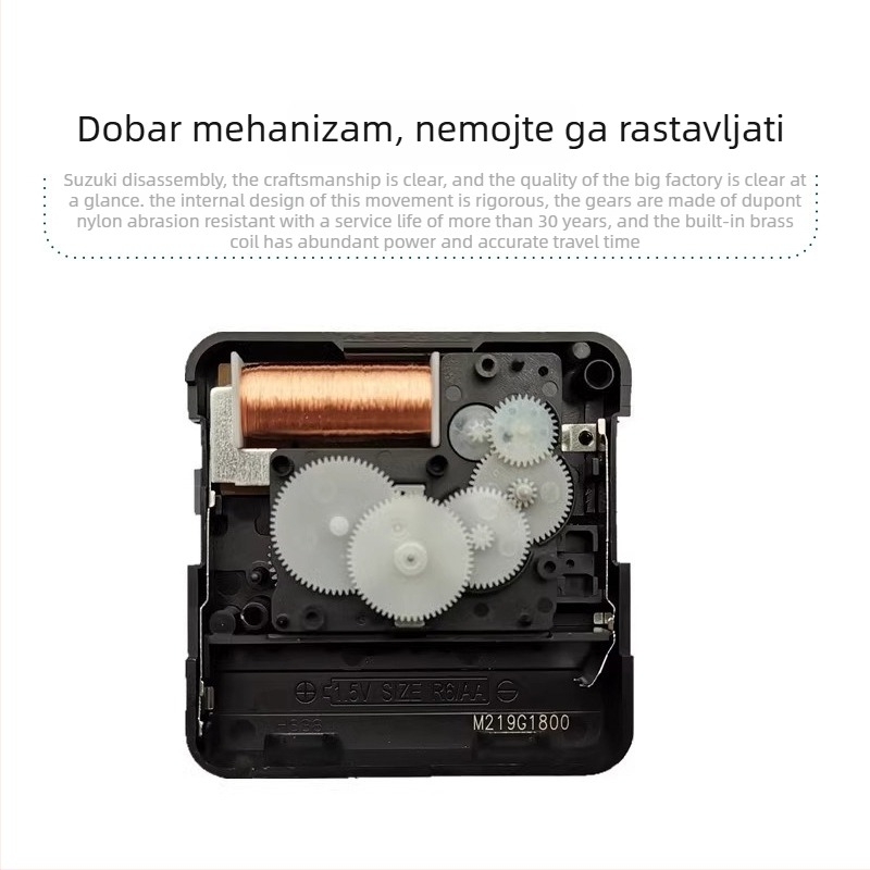 Suzuki tihi kvarcni mehanizam za sat s glatkim hodom sekundi, zidni mehanizam, pribor za križićno šivanje