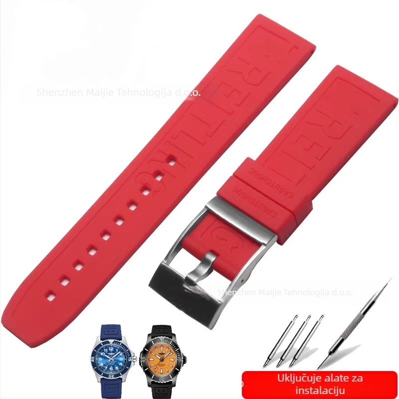 Silikonski remen za sat kompatibilan s Breitling Avenger Ocean, svestran stil, lansiran u proljeće 2024.