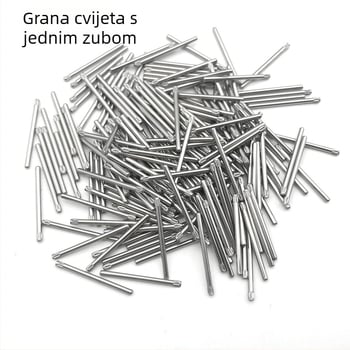 Osovina kaiša za sat s motivom cvjetne grančice – 304 nehrđajući čelik, s jednim ili dvama zubima, dijelovi za kaiš, kutija 1000 kom