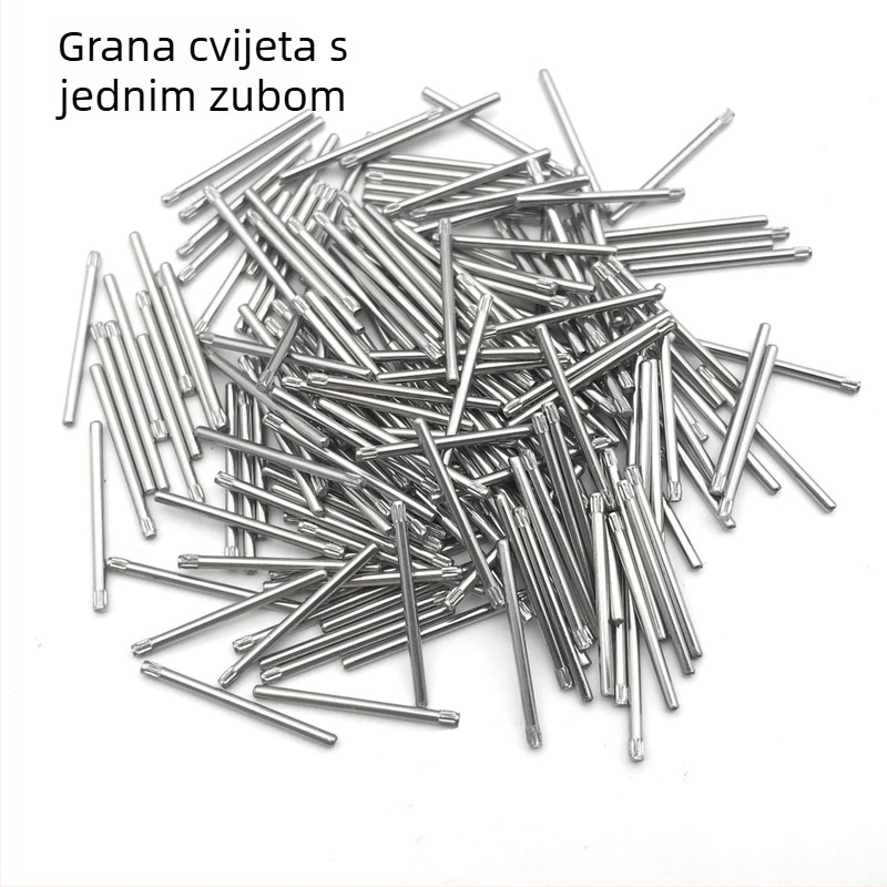 Osovina kaiša za sat s motivom cvjetne grančice – 304 nehrđajući čelik, s jednim ili dvama zubima, dijelovi za kaiš, kutija 1000 kom