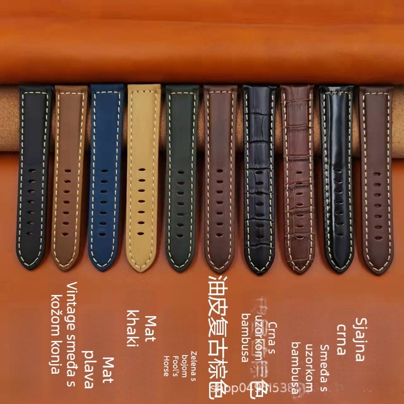 Kaiš za sat od prave kože, Crazy Horse mat tekstura, dvostrani, brzo otpuštanje, kompatibilan sa Samsung S3