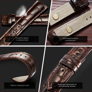 Oupinke kožni remen za sat s leptir kopčom, muški, porijeklo Guangdong
