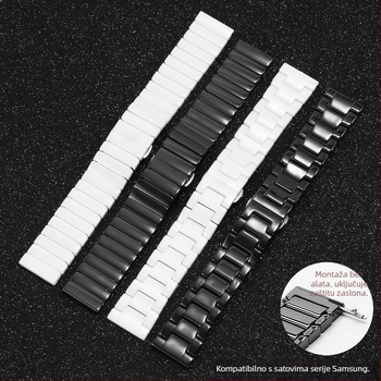 Pametni narukvica s keramičkim kaišem, perl keramički koralj, brzo otpuštanje, proljeće 2024, Marka: Other, Stilovi: poslovni, svestrani, elegantni, minimalistički