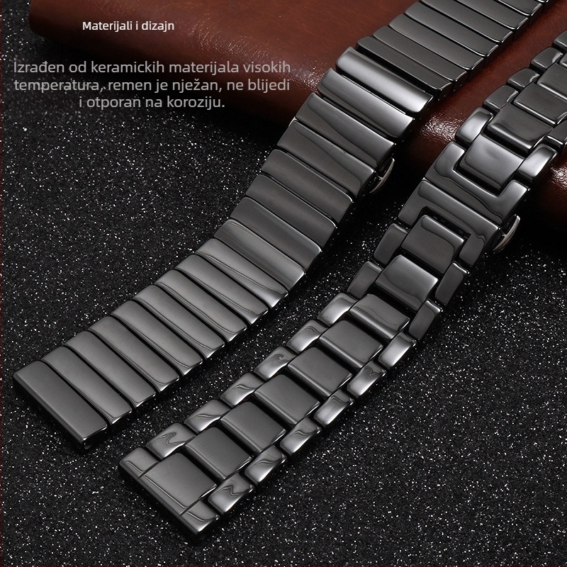 Pametni narukvica s keramičkim kaišem, perl keramički koralj, brzo otpuštanje, proljeće 2024, Marka: Other, Stilovi: poslovni, svestrani, elegantni, minimalistički