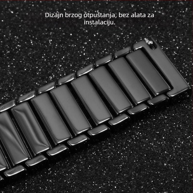 Pametni narukvica s keramičkim kaišem, perl keramički koralj, brzo otpuštanje, proljeće 2024, Marka: Other, Stilovi: poslovni, svestrani, elegantni, minimalistički