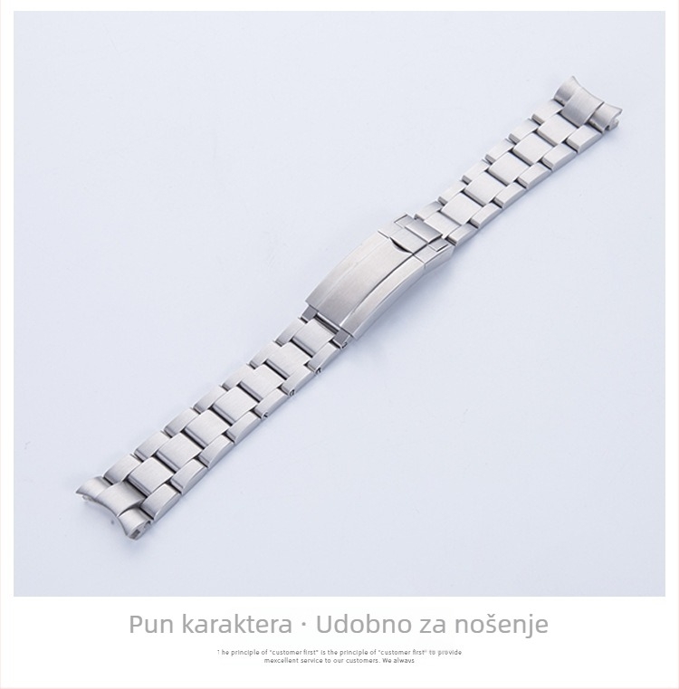 Čelični satni kaiš s čvrstim sklopnim kopčom, otisnutim logotipom, kutija 50 komada, mogućnost prilagodbe
