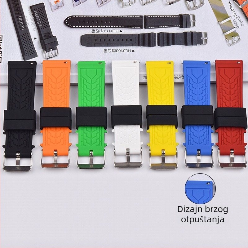 HLD silikon brzog otpuštanja narukvica za Apple/Huawei/Garmin pametne satove; vodootporna i otporna na prašinu