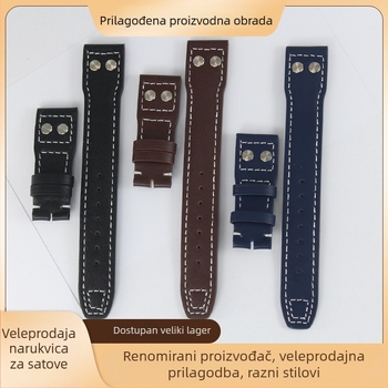 Remen za sat od prave kože Wangchuangda – Punk stil, Proljeće 2024, Trend osobnosti