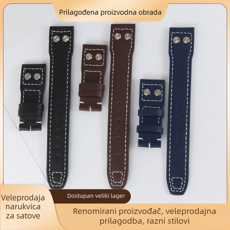 Remen za sat od prave kože Wangchuangda – Punk stil, Proljeće 2024, Trend osobnosti