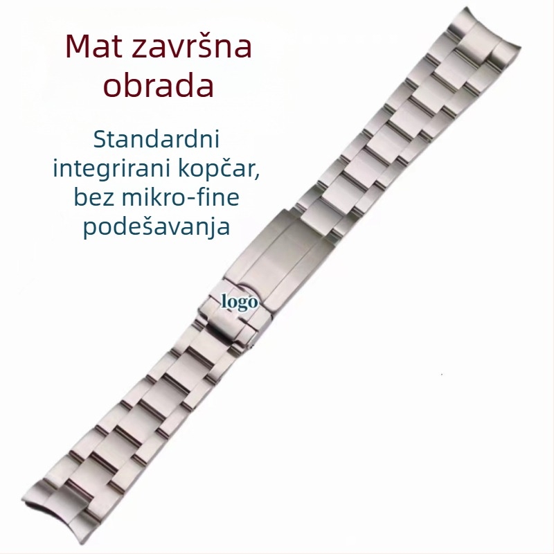 Nerđajući čelik remen za sat kompatibilan s Rolexom