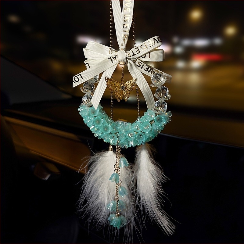 Chesma kristalni privjesak za stražnji retrovizor automobila, unutarnja dekoracija u laganom luksuznom stilu