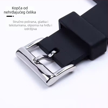 Gumeni kaiš za sat 22/24 mm za muškarce i žene