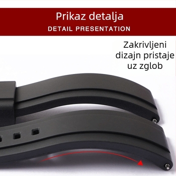 Gumeni remen za pametni sat Omega Swatch, s brzim otpuštanjem, zakrivljen, 20/22/24 mm