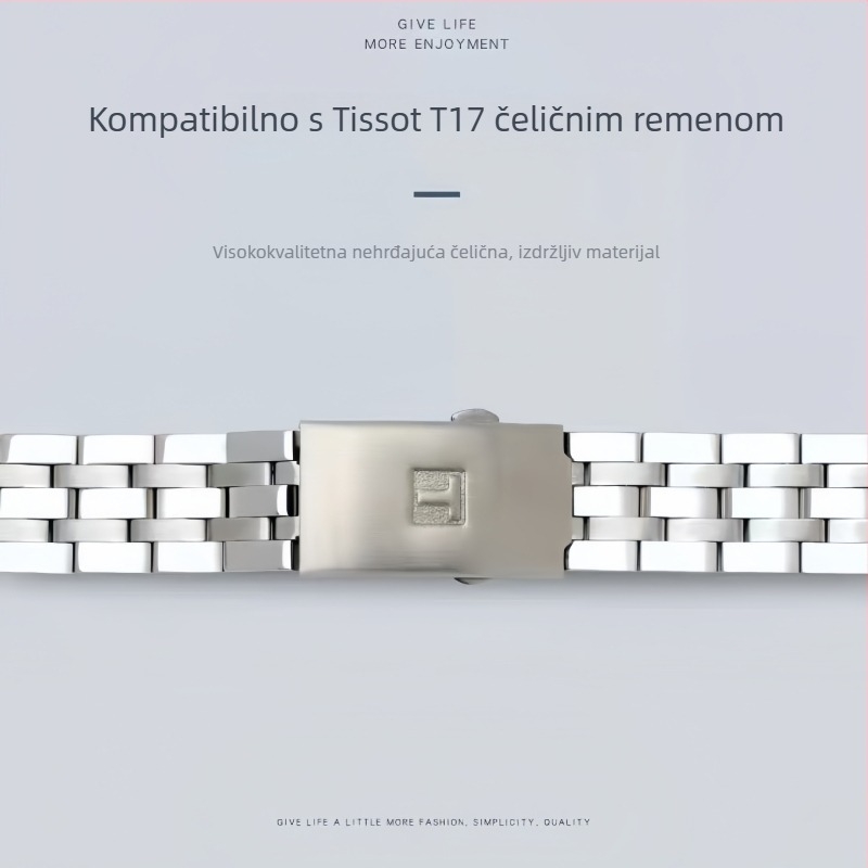 Kaiš za sat od nehrđajućeg čelika s kodovima T17, T461, PRC200, T014, T055 — lansiranje proljeće 2025
