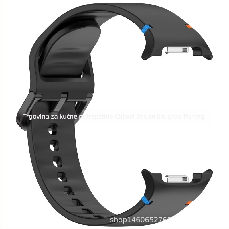 Silikonska narukvica za Samsung Galaxy Watch8 Wave, sportski stil, ravno šivanje, kopča s pinom