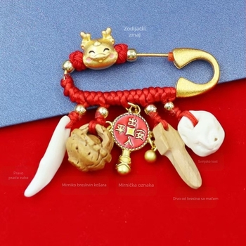 Metalna broš sa zodijakom – završna obrada kapajućim uljem, memorijalna i dekorativna, unisex