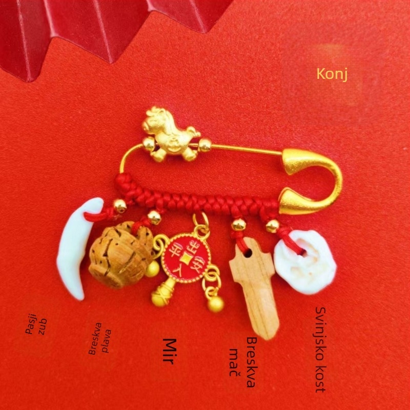 Metalna broš sa zodijakom – završna obrada kapajućim uljem, memorijalna i dekorativna, unisex