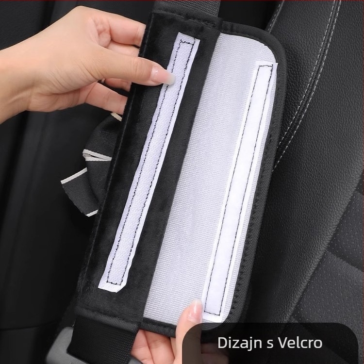 Fragrant pliš zaštitni pokrov ramena sigurnosnog pojasa za automobil, dizajn kamelija, debeli pokrov (Značka: Fragrant; Materijal: Pliš; Tip: Praktičan)