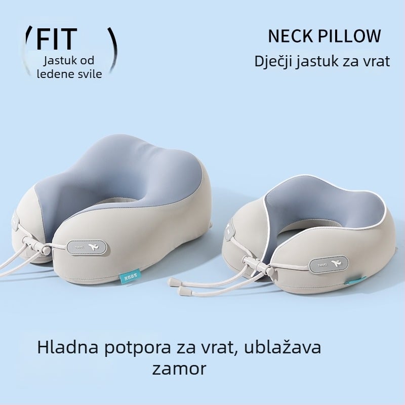 U-oblik jastuk za vrat od memorijske pjene, Ice Silk materijal, stil roditelj-dijete za putovanja