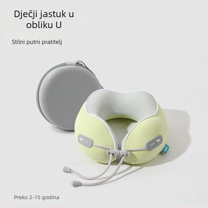 U-oblik jastuk za vrat od memorijske pjene, Ice Silk materijal, stil roditelj-dijete za putovanja