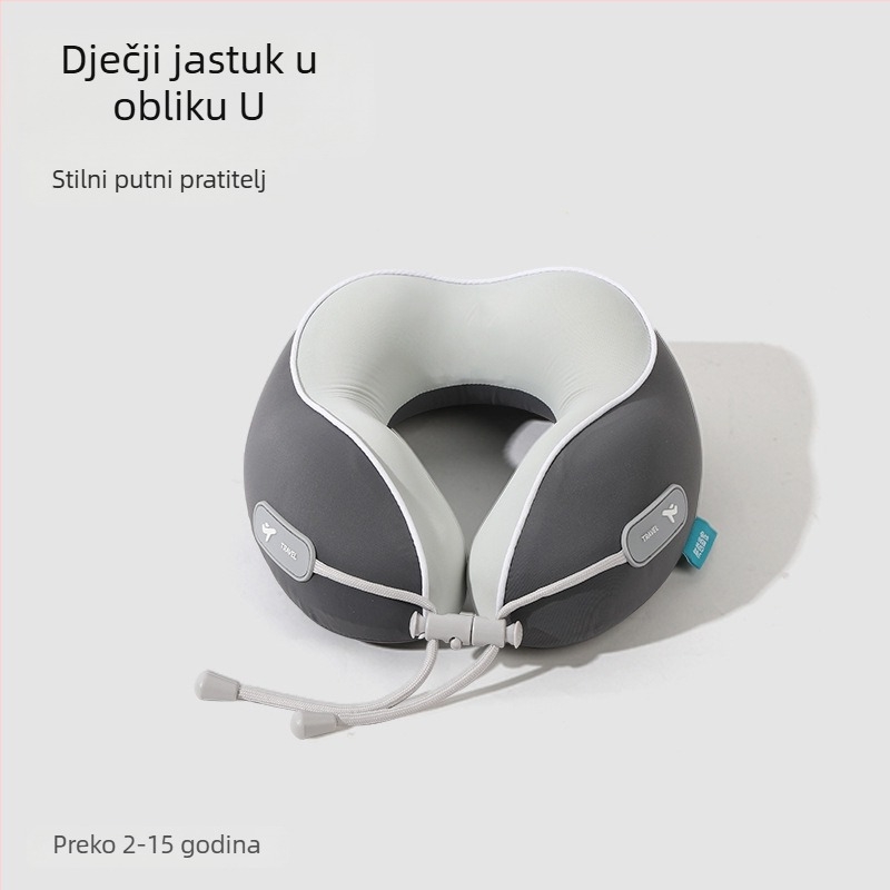 U-oblik jastuk za vrat od memorijske pjene, Ice Silk materijal, stil roditelj-dijete za putovanja