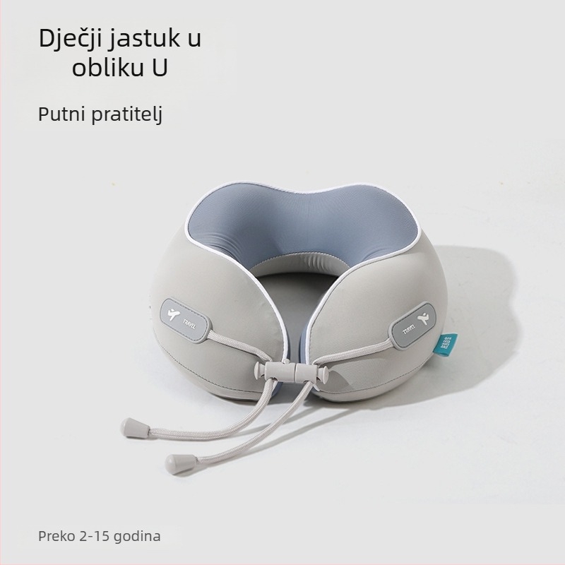 U-oblik jastuk za vrat od memorijske pjene, Ice Silk materijal, stil roditelj-dijete za putovanja