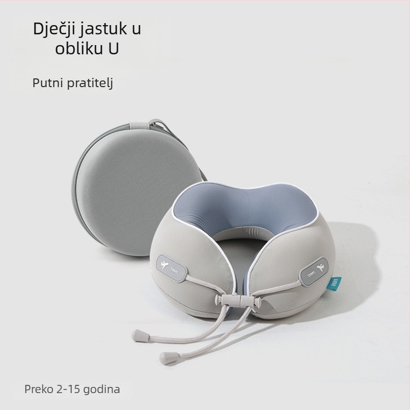 U-oblik jastuk za vrat od memorijske pjene, Ice Silk materijal, stil roditelj-dijete za putovanja