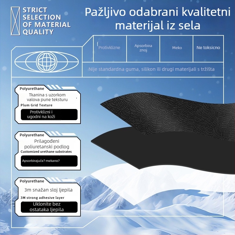 Protuklizni kožni zaštitni pokrov za Feizhi Ice Wolf 4 ručicu – mekana karirana tekstura, upijanje znoja, otporan na abraziju
