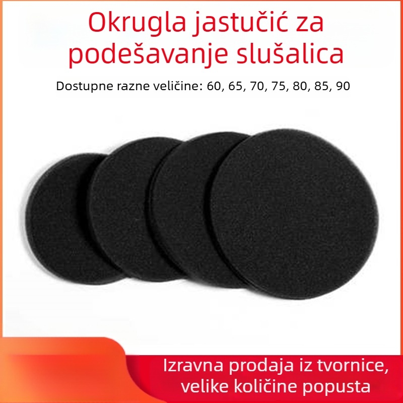 Slušalice: okrugla pjenasta podložna za zvučnu izolaciju i zaštitu od prašine, model tuning cotton — prilagođene uzorci