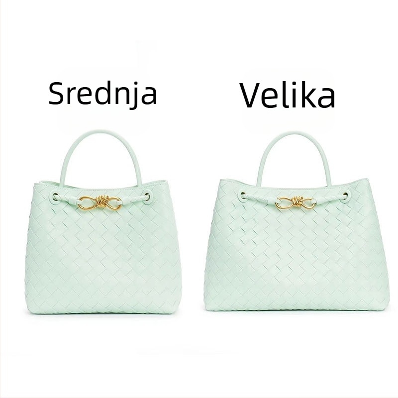 Torba Tote od prave kože s dijamantnim šavom i pletenom teksturom, 2026. proljeće-ljeto, svakodnevna upotreba, s jednom naramenicom