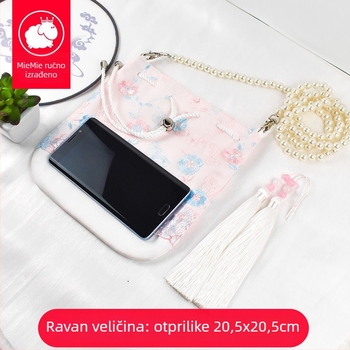 Hanfu nadahnut crossbody torba s resicama, poliester, casual stil, zatvaranje poklopcem, oblik: drugi