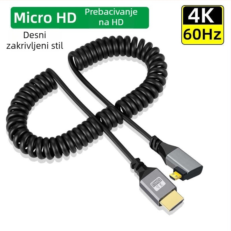 Imison/Emison x099 Mini HDMI na HDMI 2.0 izvlačni kabel za mikro SLR kameru, bakar bez oksidacije, zlatni konektori, duljina 1,5 m, model x099