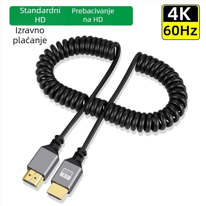 Imison/Emison x099 Mini HDMI na HDMI 2.0 izvlačni kabel za mikro SLR kameru, bakar bez oksidacije, zlatni konektori, duljina 1,5 m, model x099