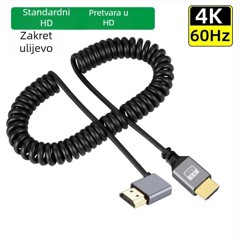 Imison/Emison x099 Mini HDMI na HDMI 2.0 izvlačni kabel za mikro SLR kameru, bakar bez oksidacije, zlatni konektori, duljina 1,5 m, model x099