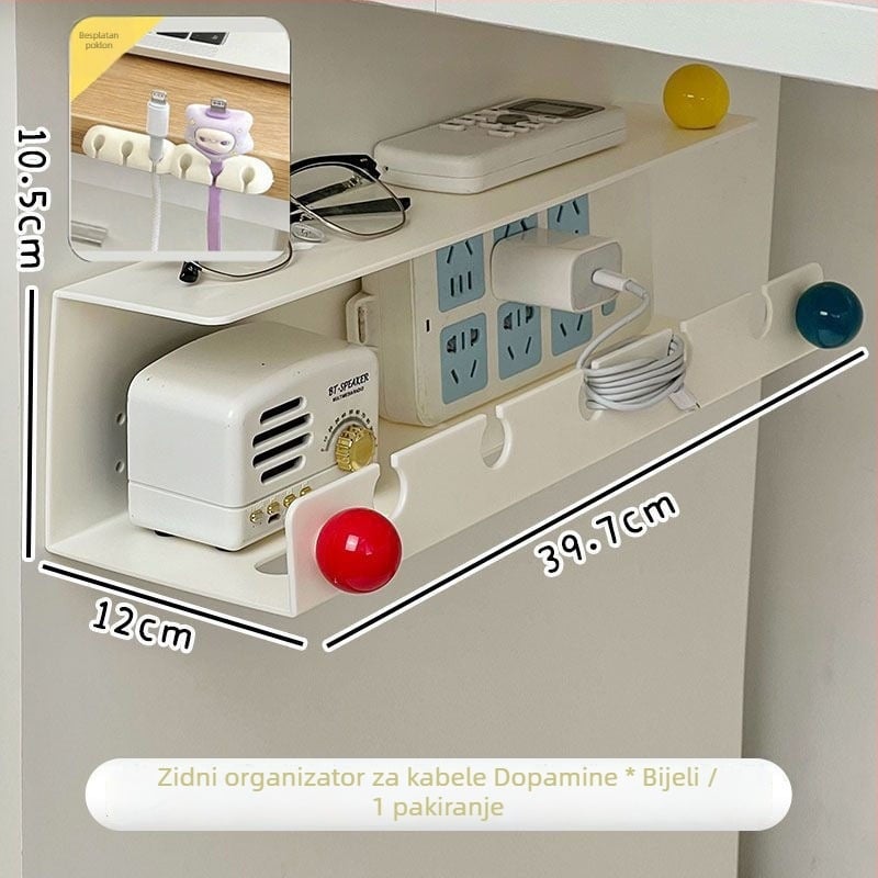 Zidni držač za produžni kabel i organizator kablova