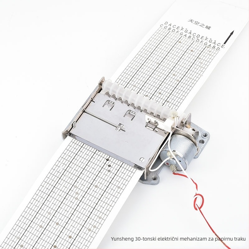 Jiyun Ručni mehanizam za glazbenu kutiju s papirnom trakom, cinkova legura, tisak, za DIY igračke