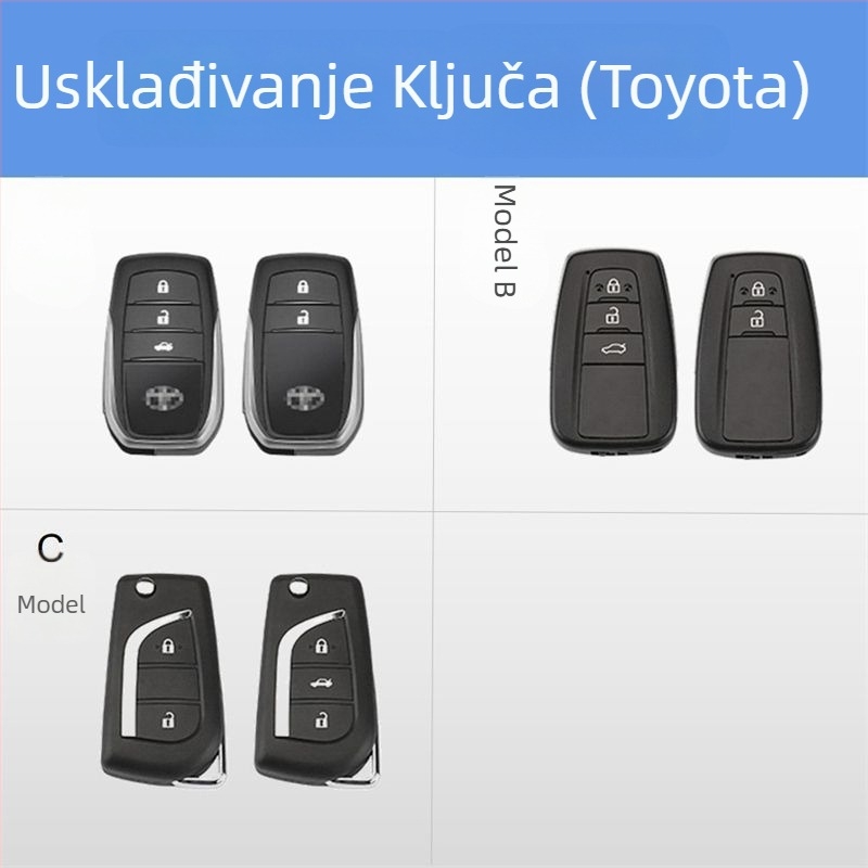 Kućna futrola za daljinski ključ Toyota: Camry, Corolla, Levin, Avalon, Highlander, RAV4 – koža, moderan stil, Gu Wang