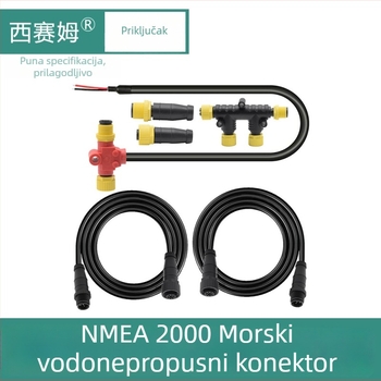Morski vodootporni M12 5P konektor, muški i ženski aviation plug, serija M12-A, 5 vodiča, izolator od bakarne zliatine, za mrežu NMEA2000