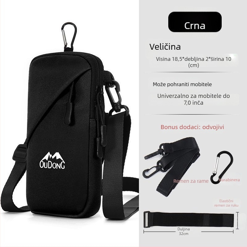 Najlonska rukavna torbica za telefon za trčanje — muški, zimski sportovi
