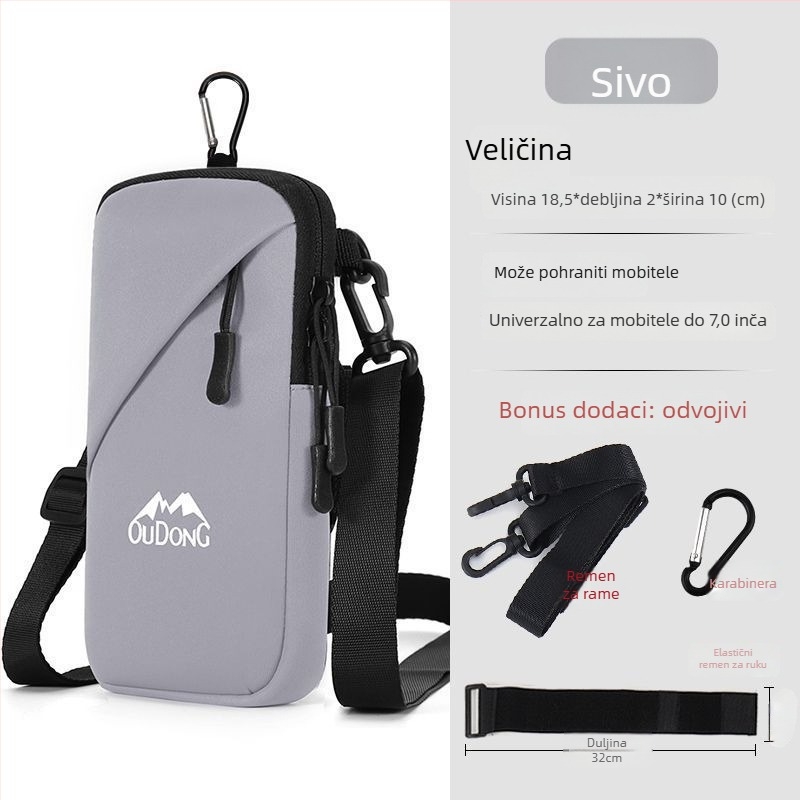 Najlonska rukavna torbica za telefon za trčanje — muški, zimski sportovi