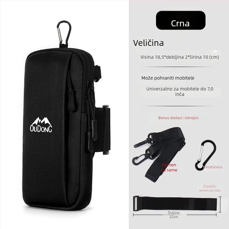 Najlonska rukavna torbica za telefon za trčanje — muški, zimski sportovi
