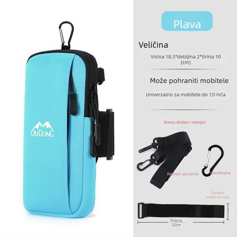 Najlonska rukavna torbica za telefon za trčanje — muški, zimski sportovi