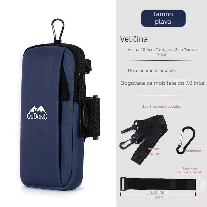 Najlonska rukavna torbica za telefon za trčanje — muški, zimski sportovi