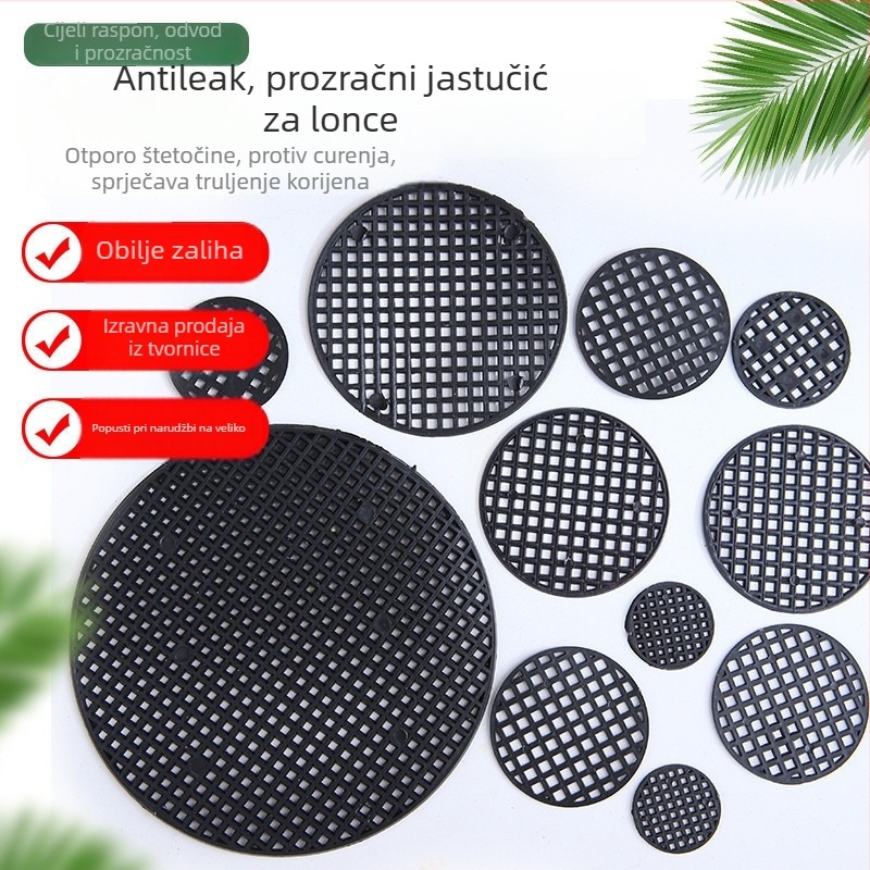 Plastična mrežasta podloga za dno lonca — trodijelni set, za vrtlarenje