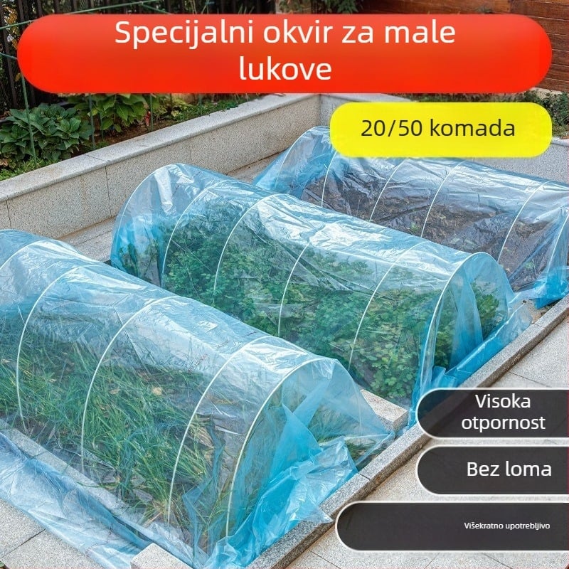 Arkov okvir za staklenik, vlaknaste šipke i pribor, trodijelni set za poljoprivrednu sadnju