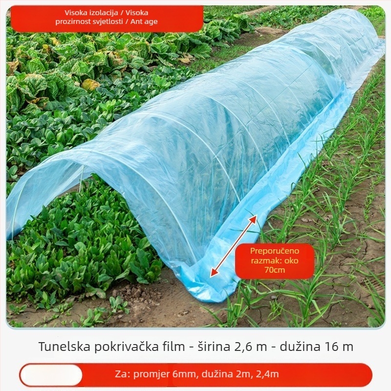 Arkov okvir za staklenik, vlaknaste šipke i pribor, trodijelni set za poljoprivrednu sadnju