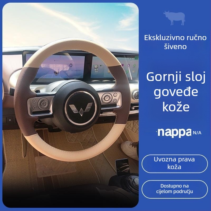 Net fox navlaka za volan, sladak stil, prava koža, sve sezone, univerzalna prilagodba