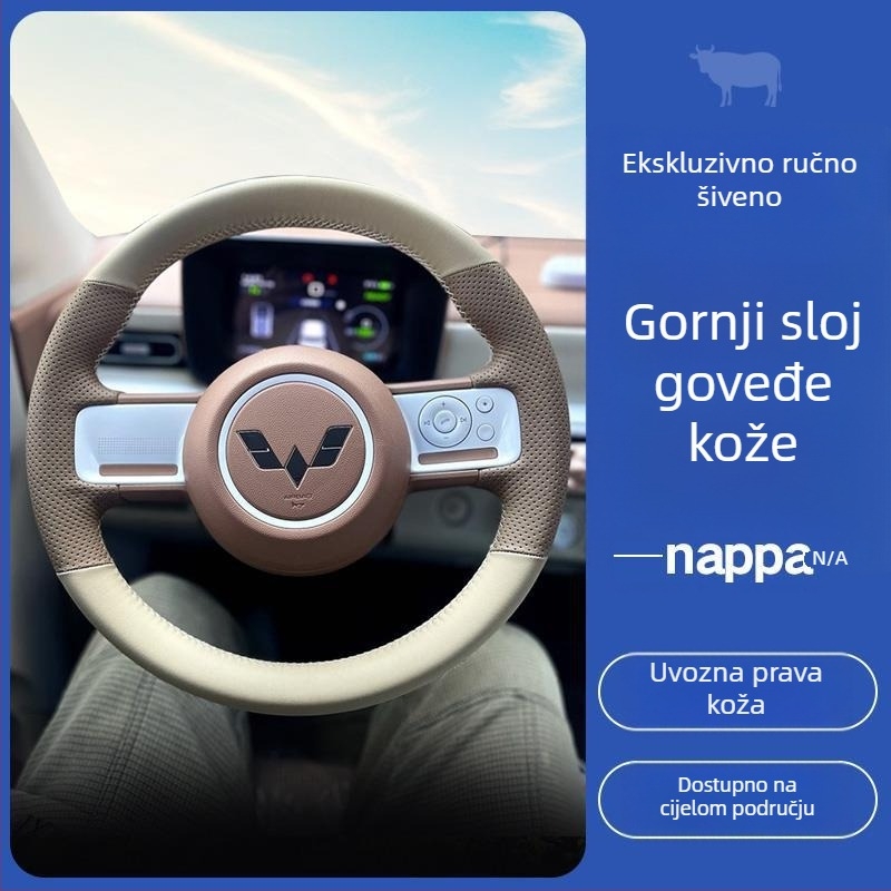Net fox navlaka za volan, sladak stil, prava koža, sve sezone, univerzalna prilagodba