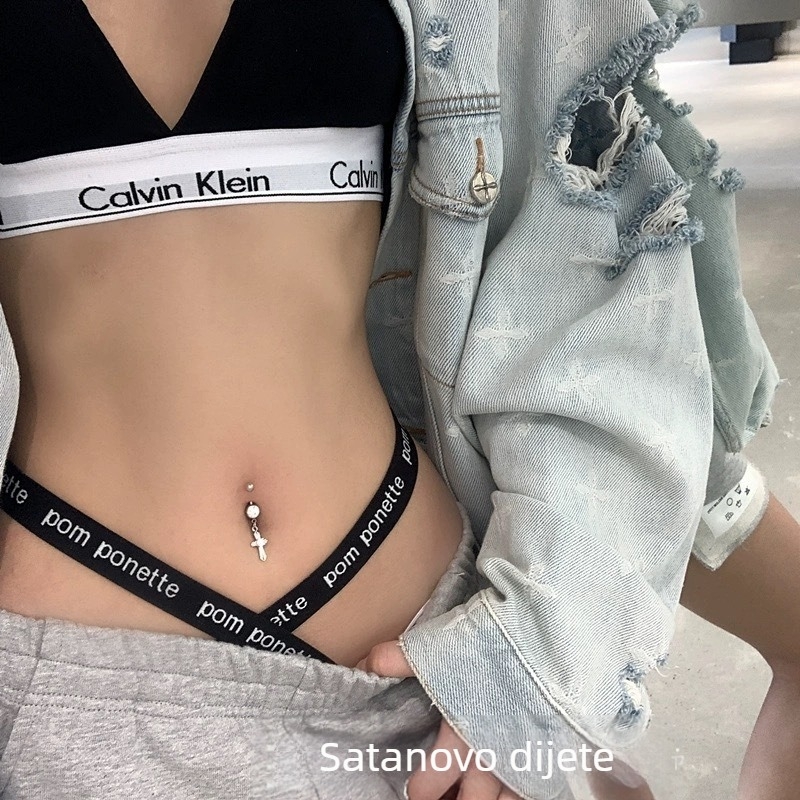 Metalni pupčani prsten za piercing, nakit za pupak, ručno izrađeno