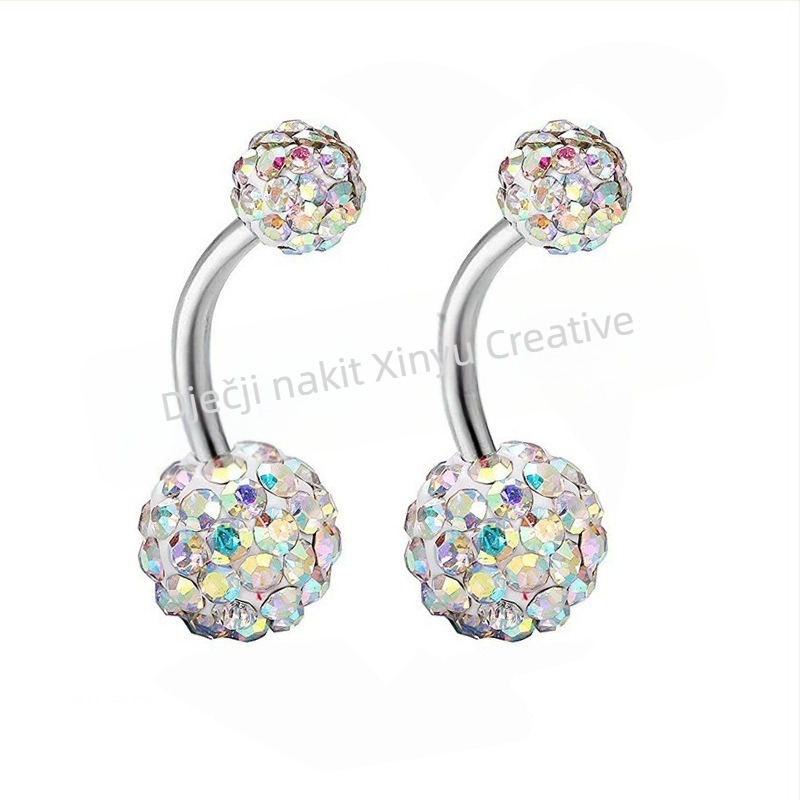 Nerđajući čelični pupčani prsten – unisex modni stil OL, dizajn s slovima/tekstom, prilagodljiv